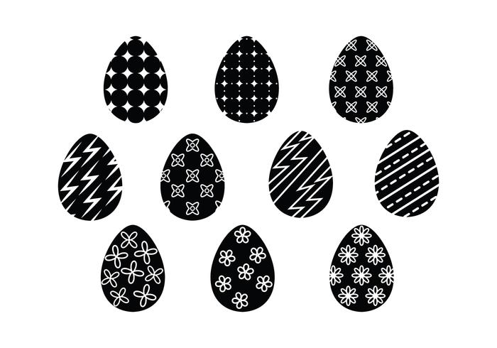 Free Easter Eggs Silhouette Vector