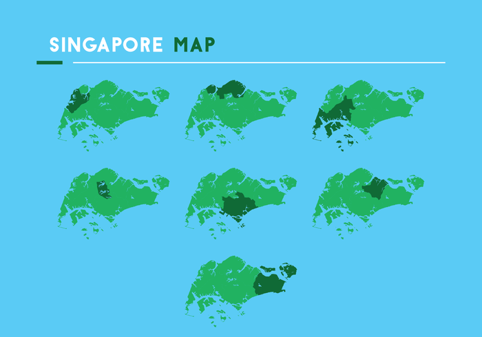 Singapur Mapa Vectores