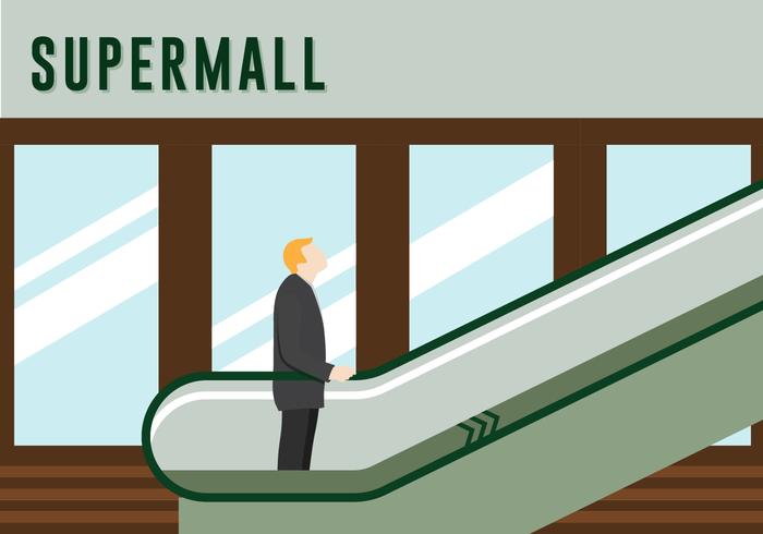 Free Escalator Vector lllustration Free Escalator Vector lllustration