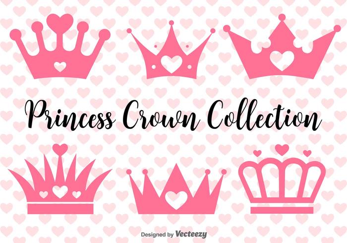 Vector Princess Crowns Set