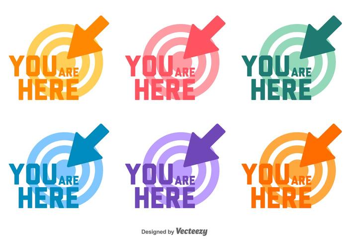 You Are Here Target Set Vector