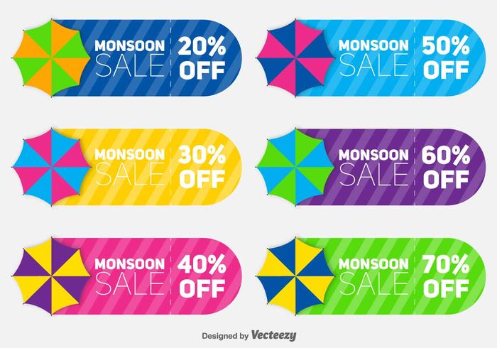 Set Of Coupon Sale Vectors