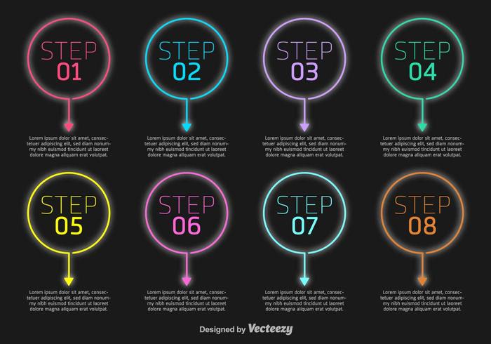 Presentation Steps Vector Elements