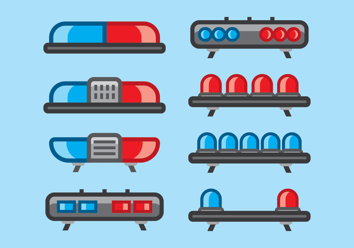 Police Lights Vectors Police Lights Vectors