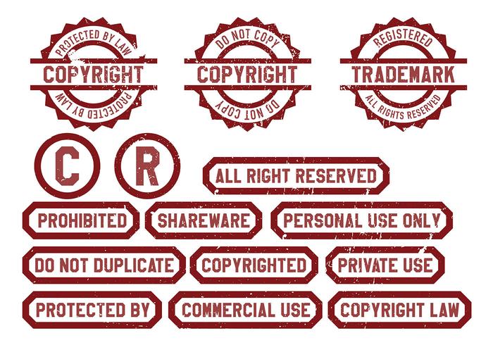 Los derechos de autor del vector del icono