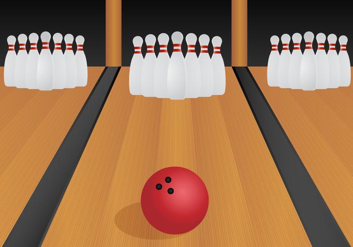 Free Bowling Lane Vector Illustration