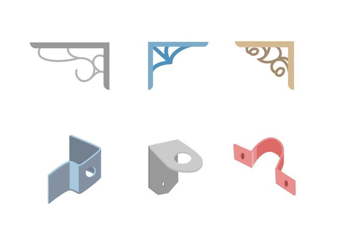 Free Unique Metal Shape Bracket Vectors