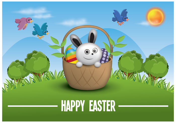 Free Easter Illustration Background Vector