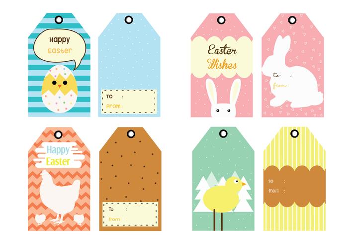 Easter Gift Tag Vector Pack Easter Gift Tag Vector Pack