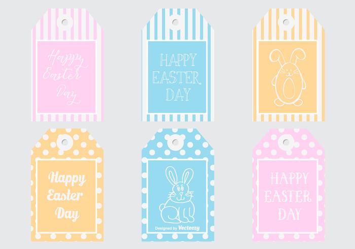 Easter Gift Tags Collection vector