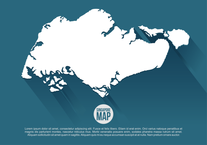 Ilustración Singapur mapa vectorial vector