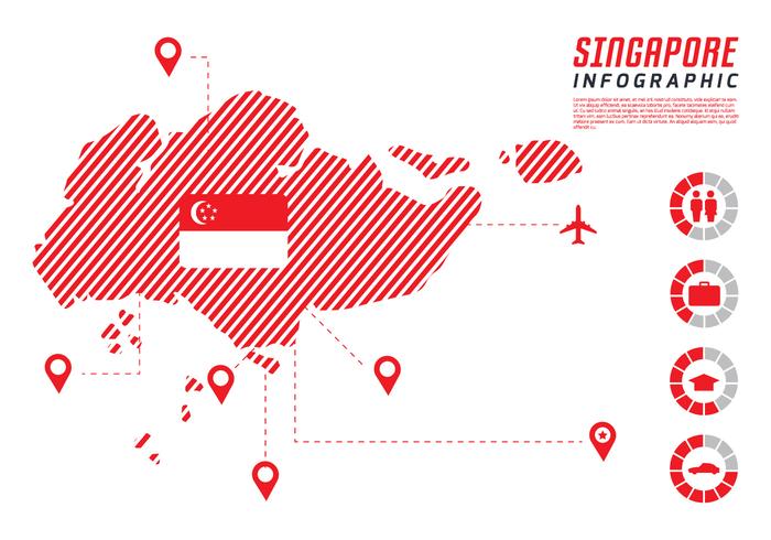 Singapore Infographic  vector