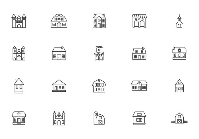 Historic and Colonial Building Vectors