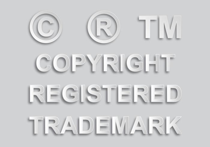 Copyright and Trademark Sign Vectors Copyright and Trademark Sign Vectors