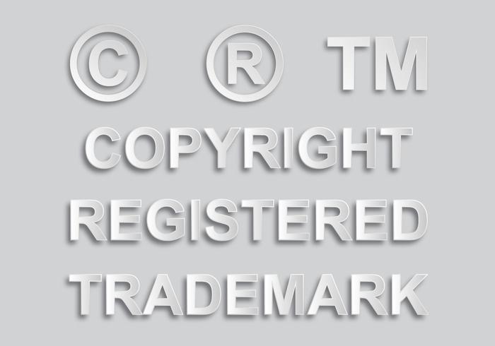 Copyright and Trademark Sign Vectors