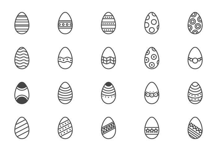 Minimal Easter Eggs Vectors