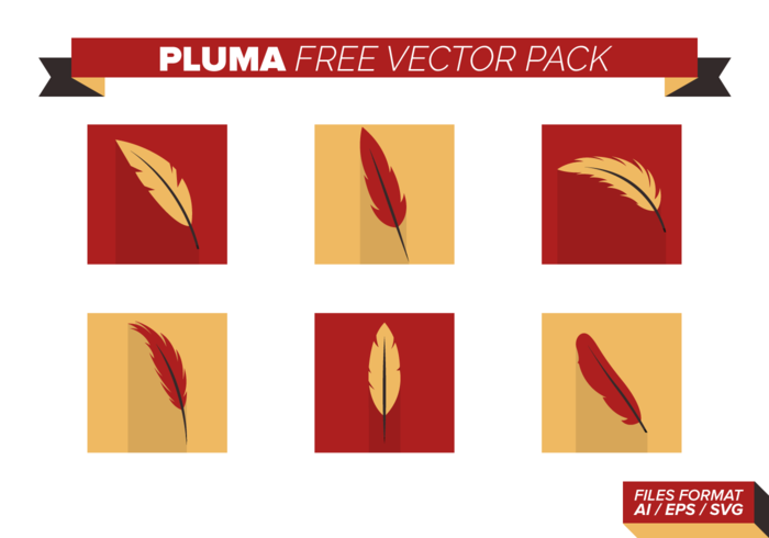 Red and Yellow Pluma Free Vector Pack Red and Yellow Pluma Free Vector Pack