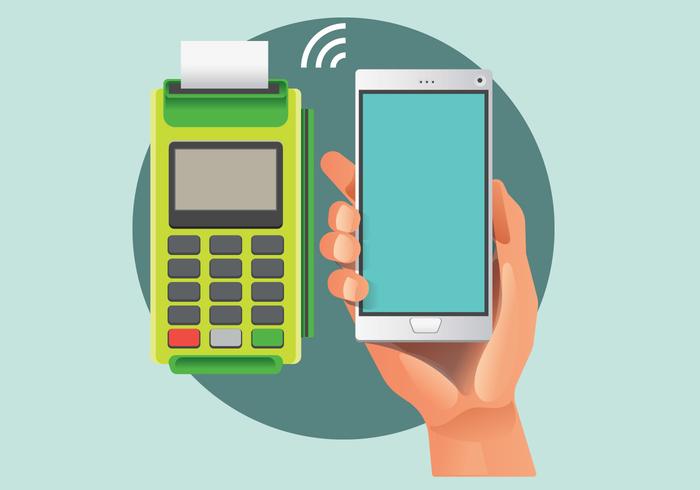 NFC Payment Vector in Realistic Style