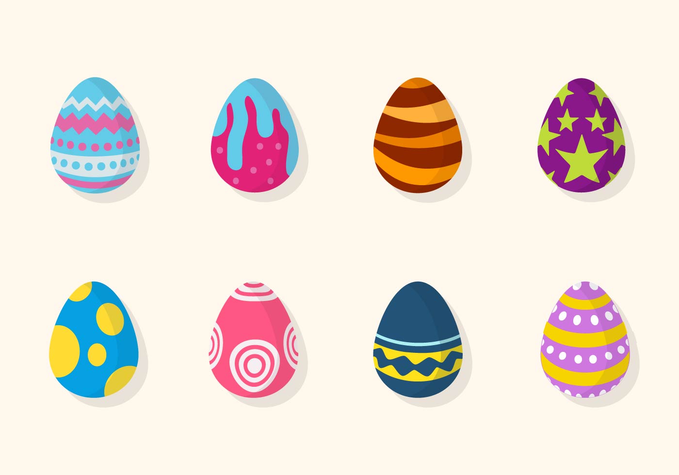 Flat Easter Egg Vectors 145186 Vector Art at Vecteezy