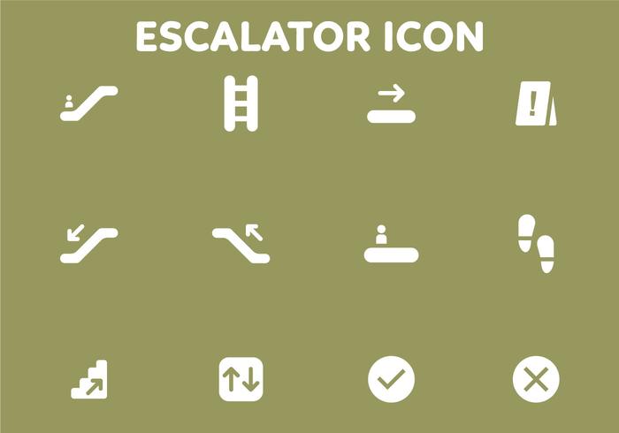 Escalera y puerta de entrada Vector Icon Pack