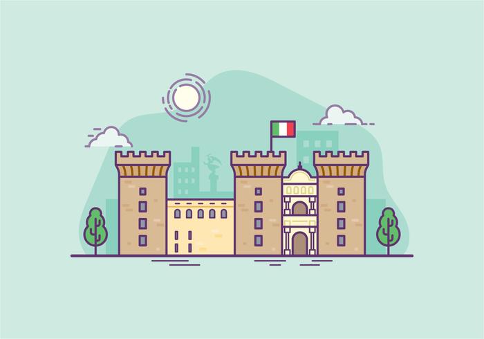 Castel Nouvo Ilustración vector