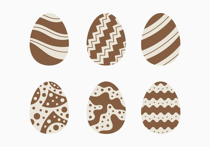 Decorative Chocolate Easter Egg Collection vector