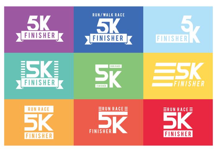 Las etiquetas de gráficos 5K vector