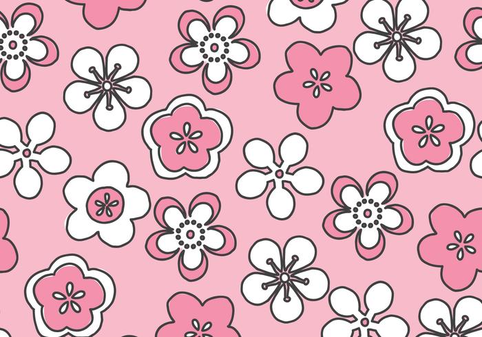Pink Blossoms Pattern vector