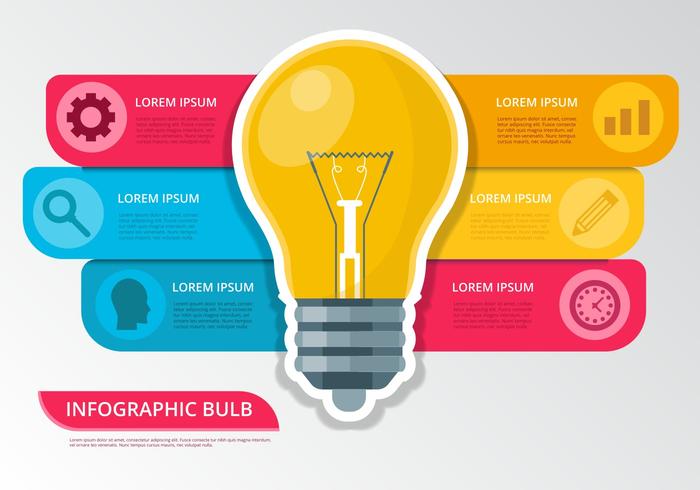 Bulb Idea Infographic Vector