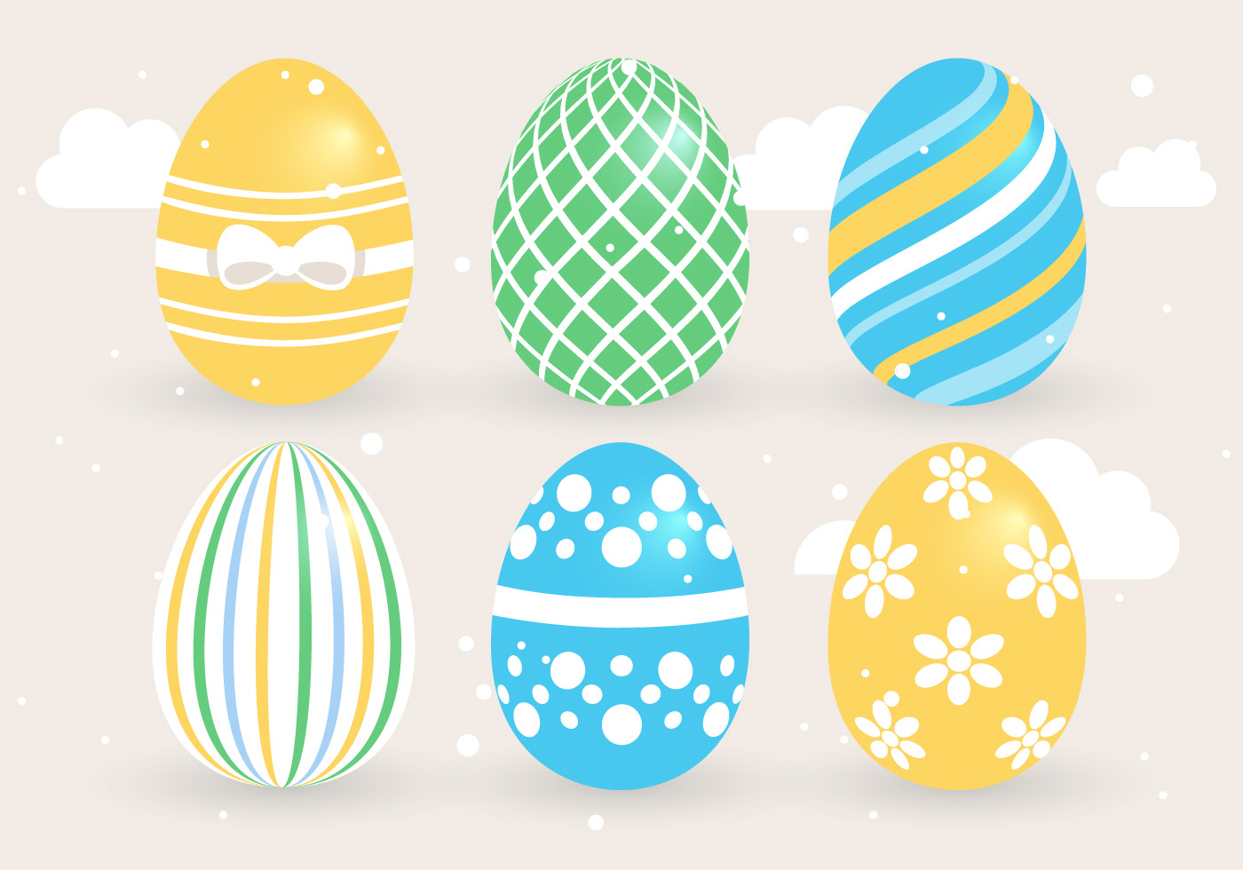 Easter Eggs Vector Elements Collection 145293 Vector Art at Vecteezy