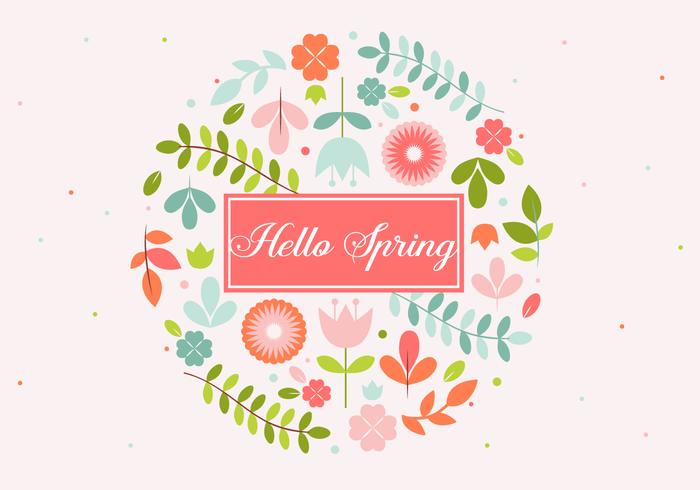 Vintage Flowers Vector Background