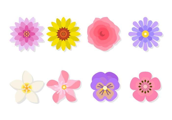 Flat Flower Vectors