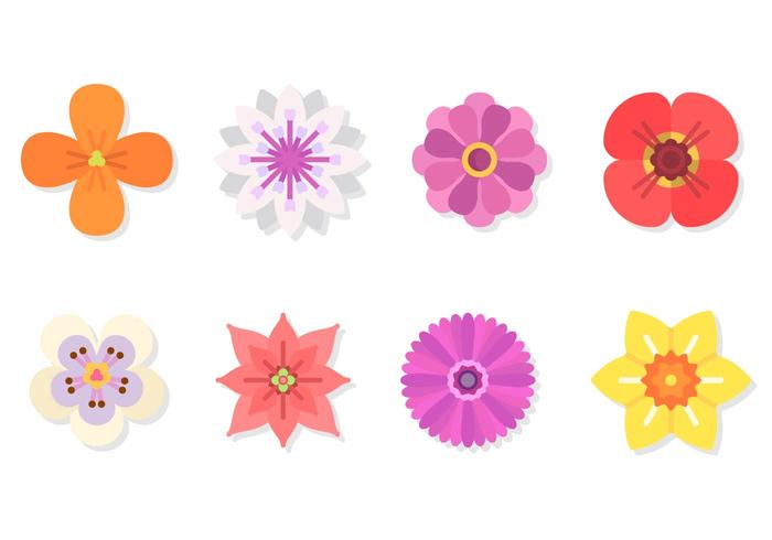 Flat Flower Vectors