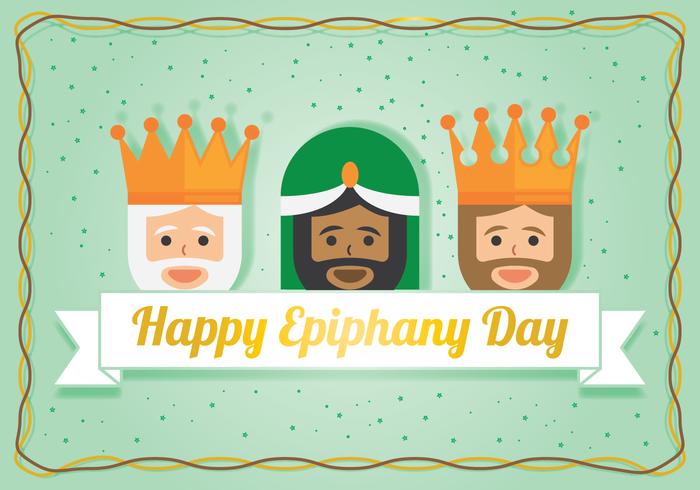 Three Wisemen For Epiphany Day vector