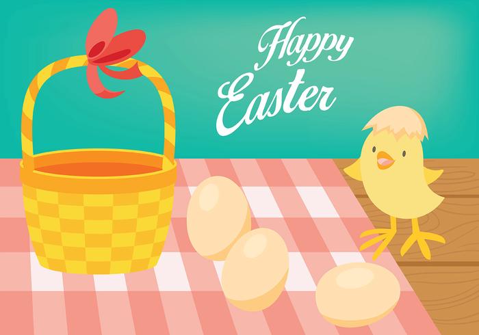 Easter Chick Vector Background