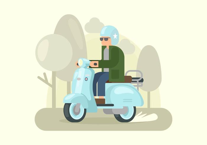 Robin Egg Blue Lambretta Illustration vector