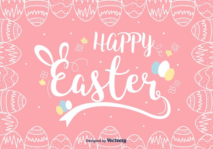 Pink Easter Background Vector