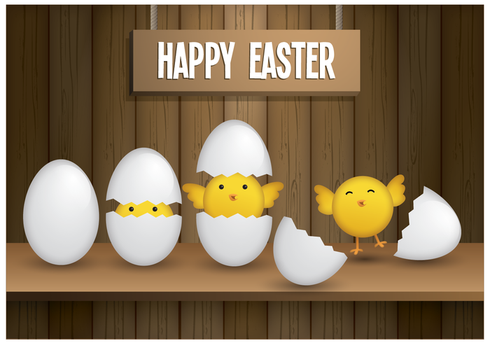 Easter Chicks Vector