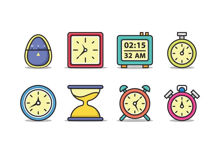 Timer Icon Pack vector