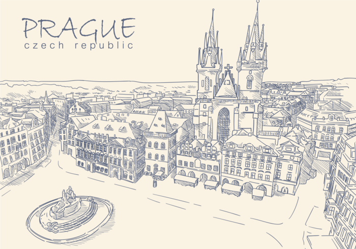 Free Hand Drawn Praga Vectores