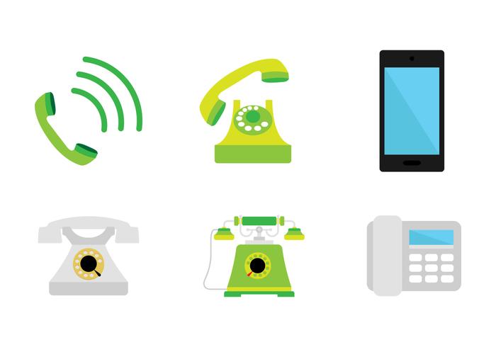 Icono del teléfono verde vector