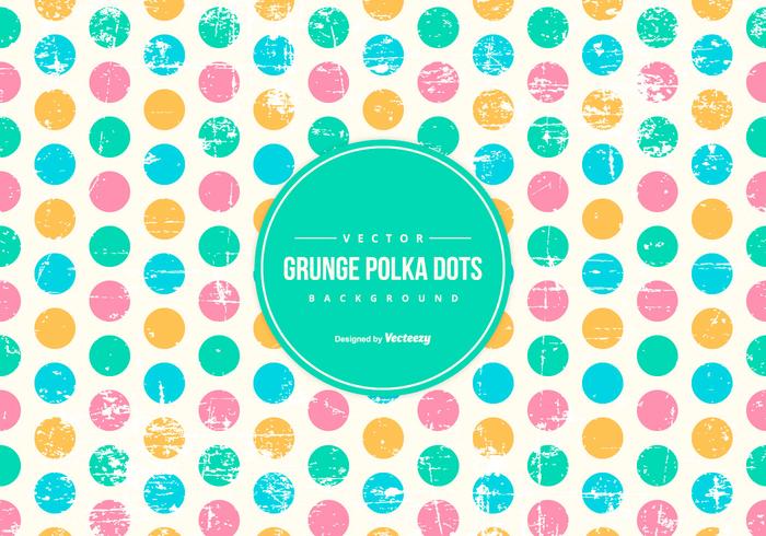 Grunge Polka Dot Background vector