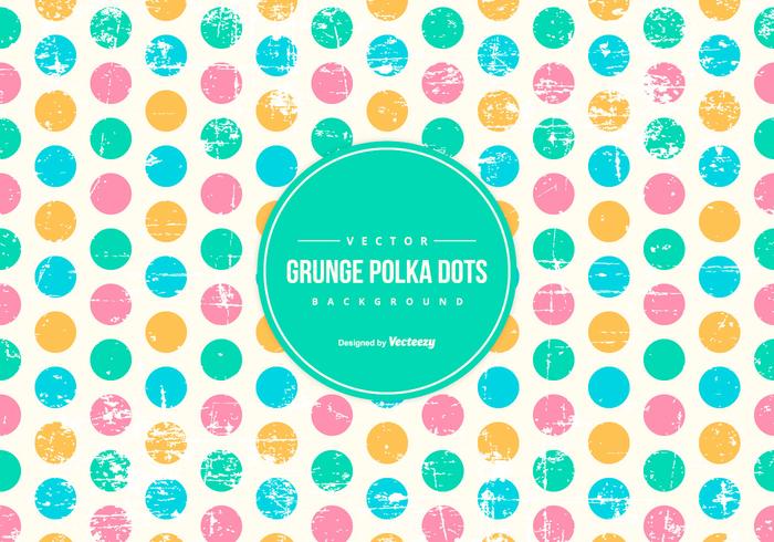 Grunge Polka Dot Background vector