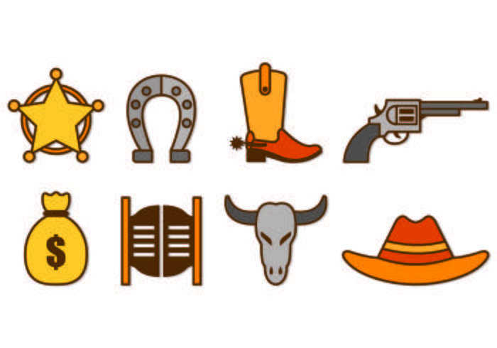 Set Of Gaucho Icons vector