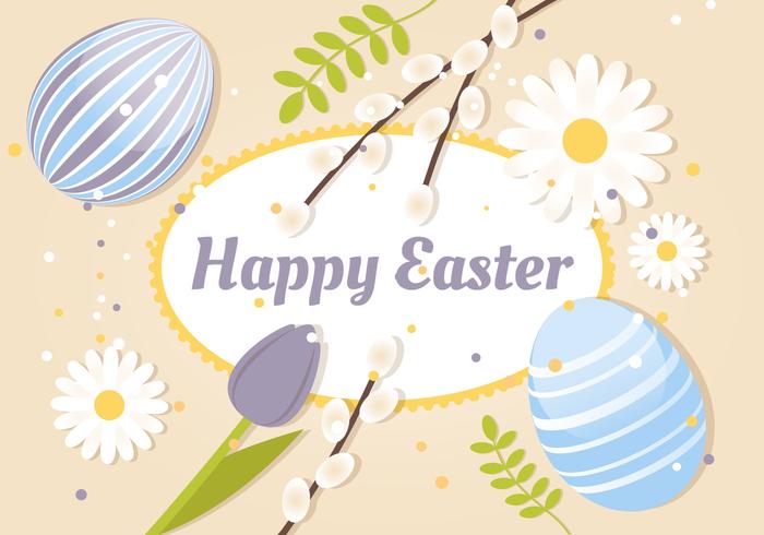 Primavera libre de ilustración vectorial Feliz Pascua vector