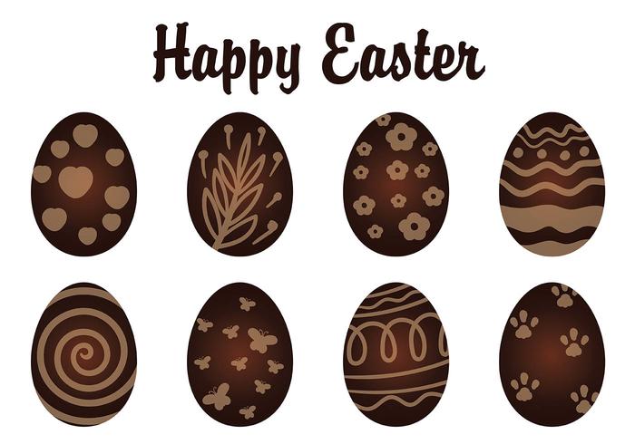 Chocolate Easter Eggs vector