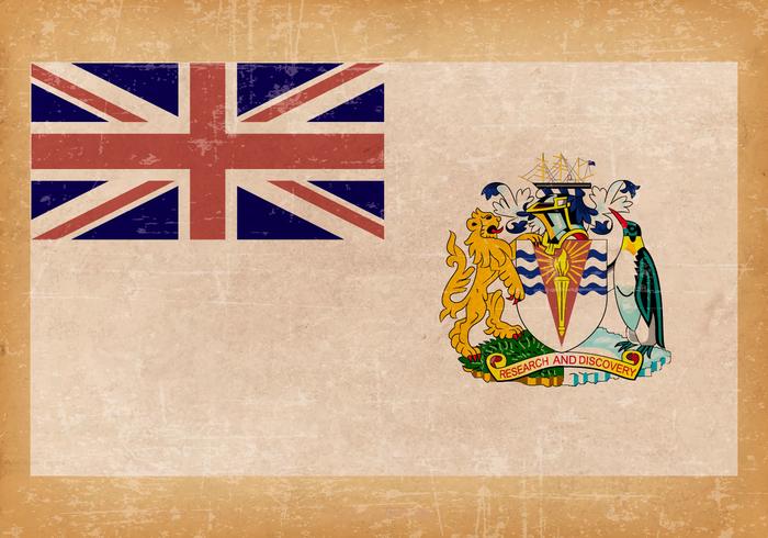 British Antarctic Territory Grunge Flag vector