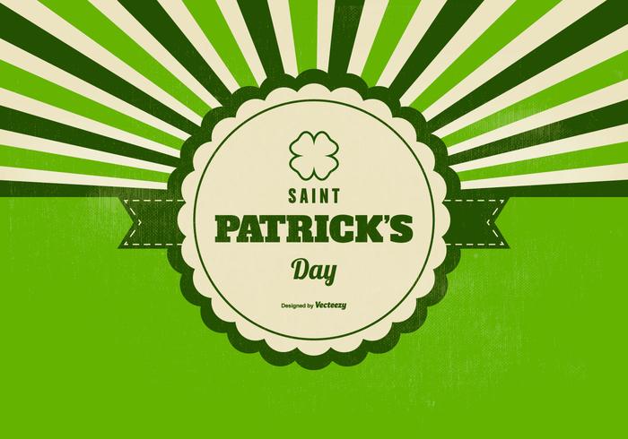 Fondo del día de San Patricio retro vector