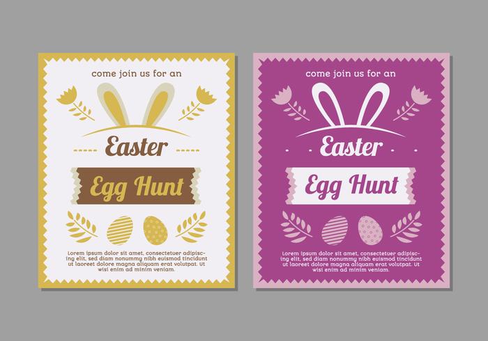 Purple and Yellow Easter Egg Hunt Posters Purple and Yellow Easter Egg Hunt Posters