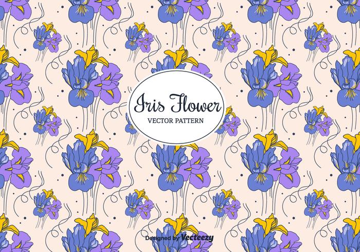 Iris Flowers Vector Pattern Iris Flowers Vector Pattern